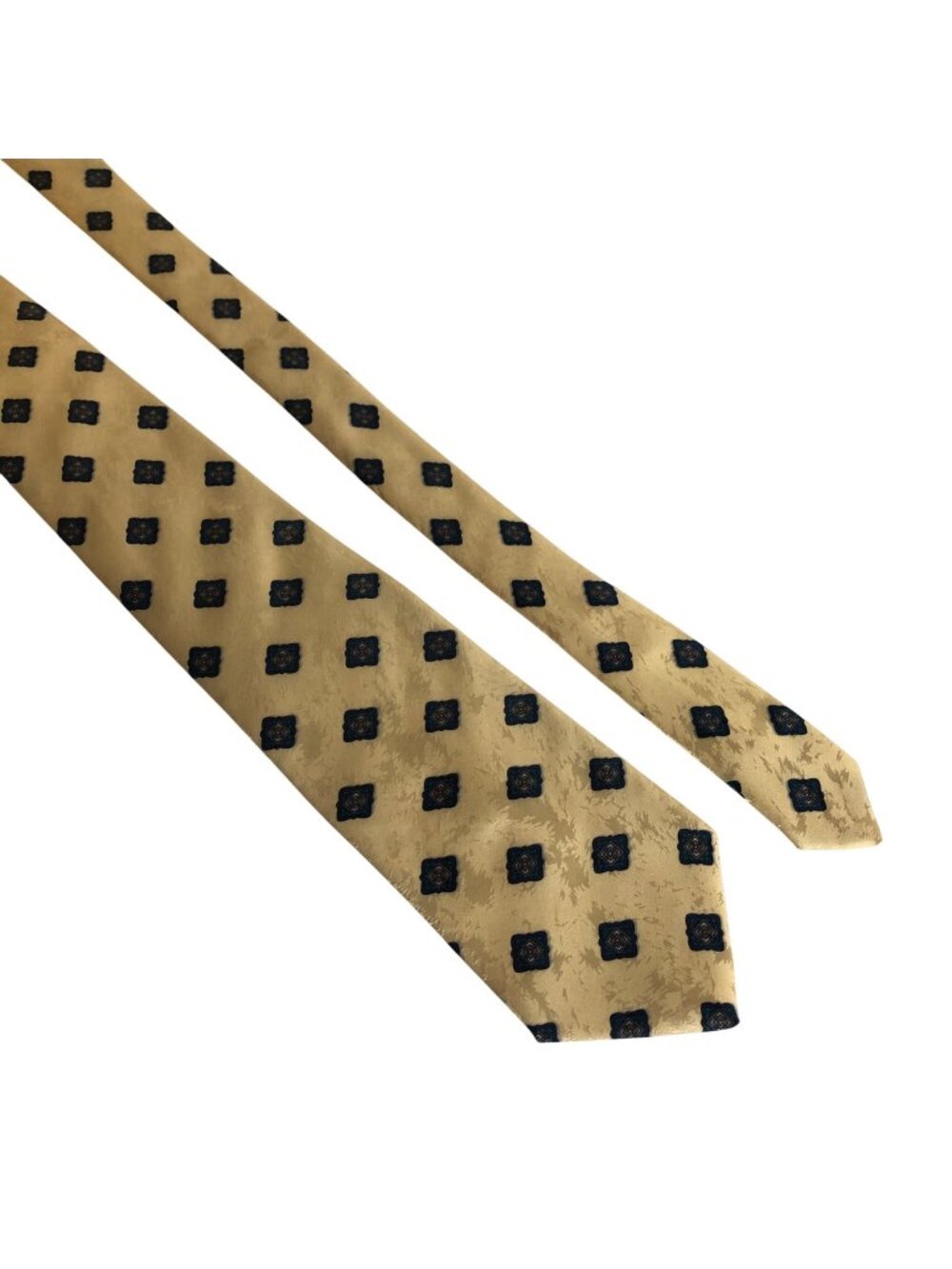 Ron Chereskin Silk Tie Yellow Blue Geometric Mens Necktie Office Formal Gift
